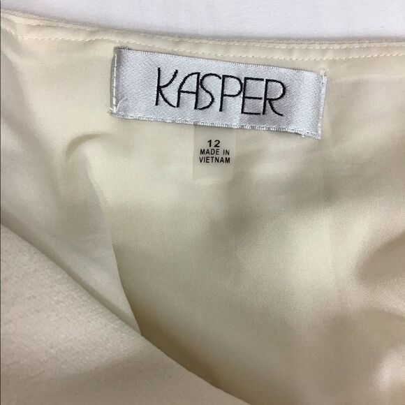 Kasper Color Block A-Line Suiting Knee Skirt Sz 12 - Picture 8 of 9